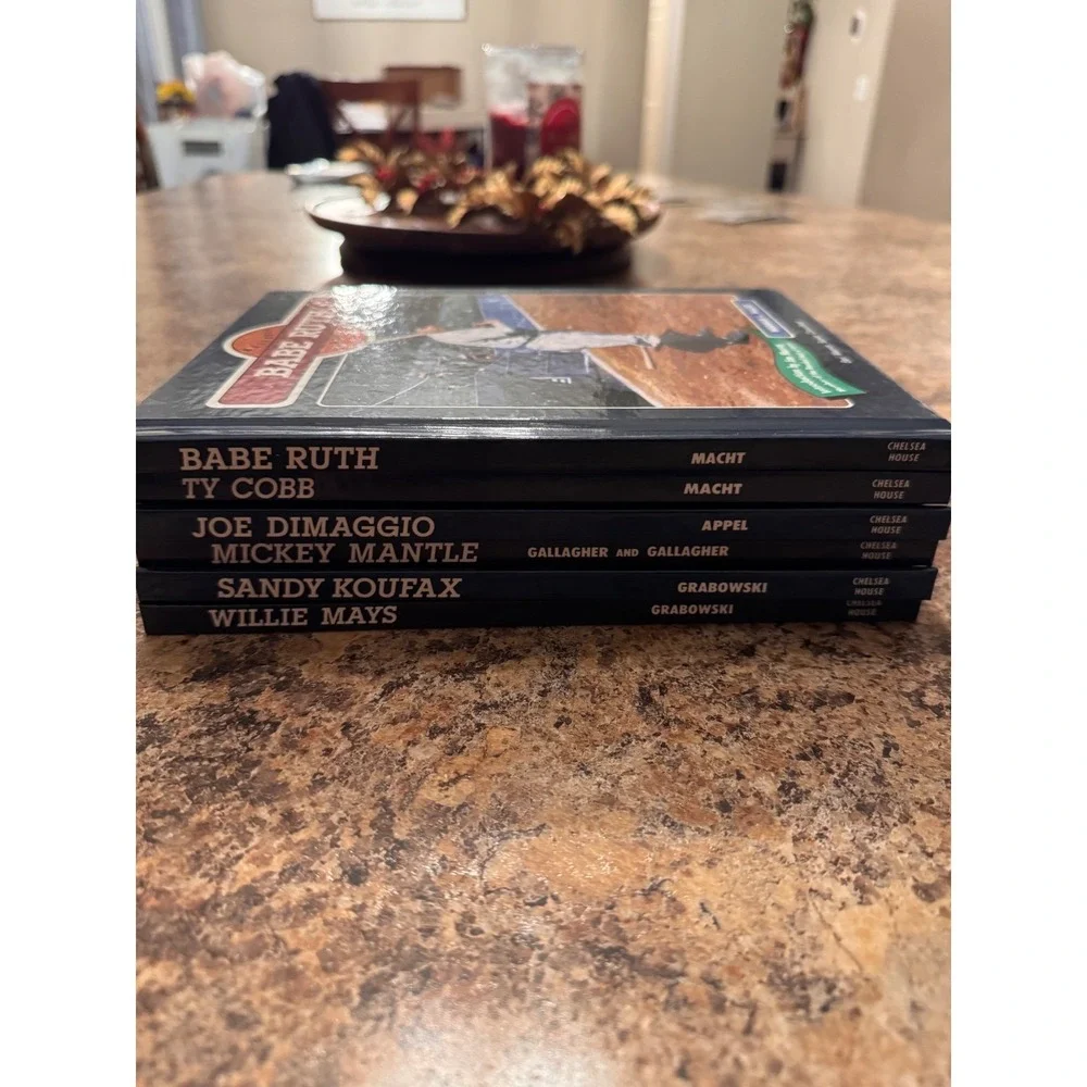 Baseball Legends Collection 6 Books: DiMaggio Cobb Babe Ruth Mays Koufax Mantle